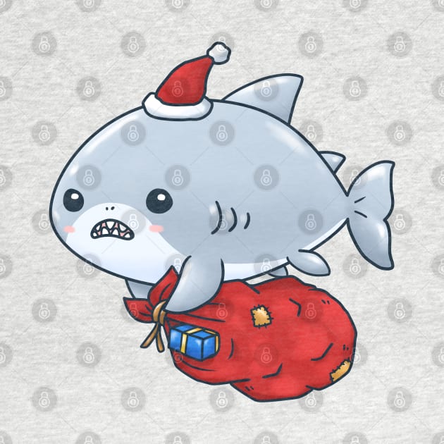 Christmas Santa Shark by Takeda_Art